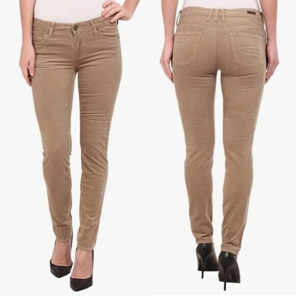 Kut from the‎ Kloth Diana Skinny Corduroy Pants Khaki Tan Beige NWT Size 0 - Picture 1 of 7